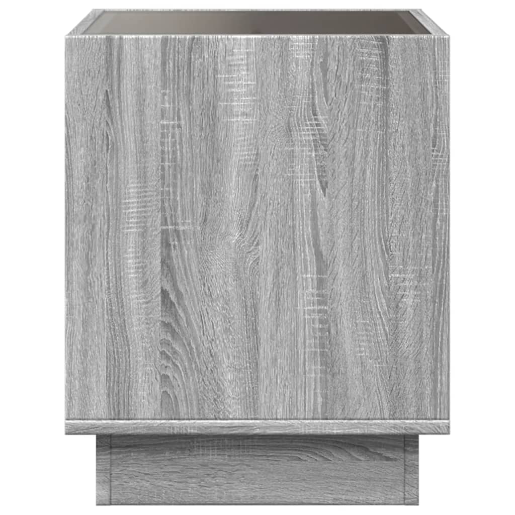 Tavolino da Salotto con LED Infinity Rovere Sonoma 50x50x50 cm | homemem39