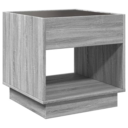 Tavolino da Salotto con LED Infinity Rovere Sonoma 50x50x50 cm | homemem39