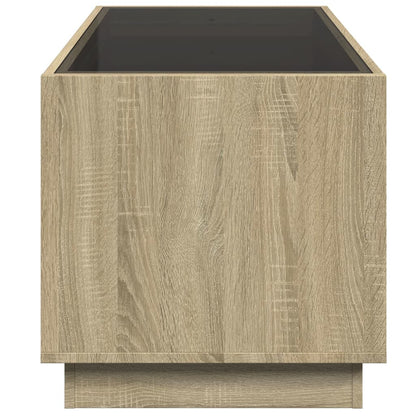 Tavolino da Salotto con LED Infinity Rovere Sonoma 70x50x50 cm