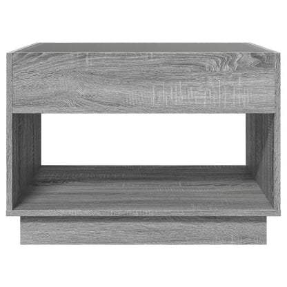 Tavolino da Salotto con LED Infinity Grigio Sonoma 70x50x50 cm