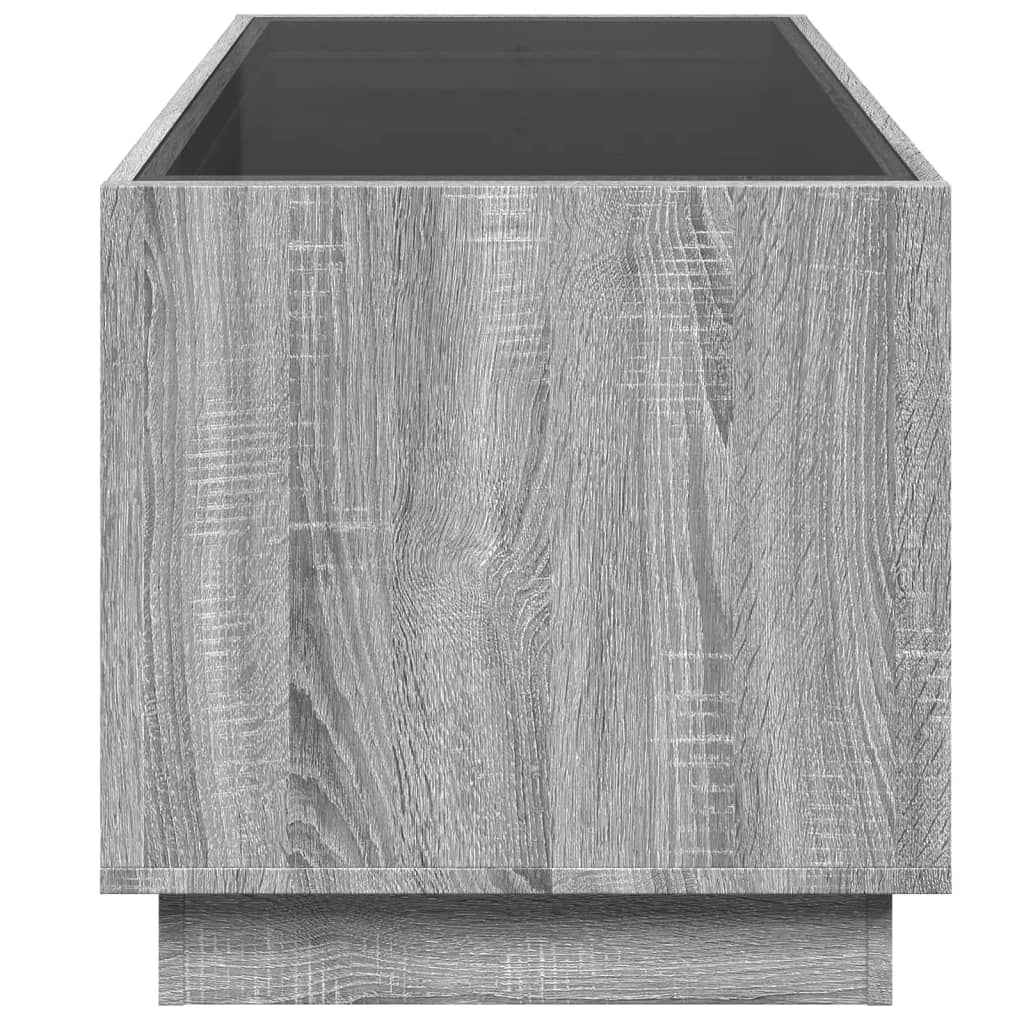 Tavolino da Salotto con LED Infinity Grigio Sonoma 70x50x50 cm | homemem39
