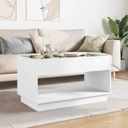 Tavolino da Salotto con LED Infinity Bianco 90x50x50 cm | homemem39