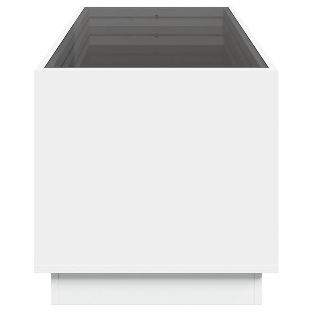 Tavolino da Salotto con LED Infinity Bianco 90x50x50 cm | homemem39