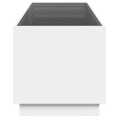 Tavolino da Salotto con LED Infinity Bianco 90x50x50 cm | homemem39