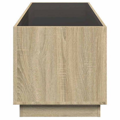 Tavolino da Salotto con LED Infinity Rovere Sonoma 90x50x50 cm