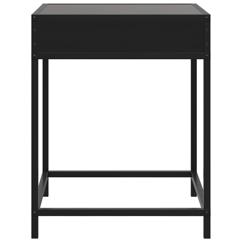 Tavolino da Salotto con LED Infinity Nero 40x40x51 cm | homemem39