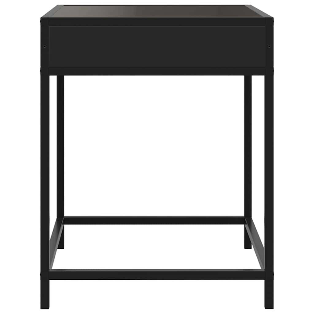 Tavolino da Salotto con LED Infinity Nero 40x40x51 cm | homemem39