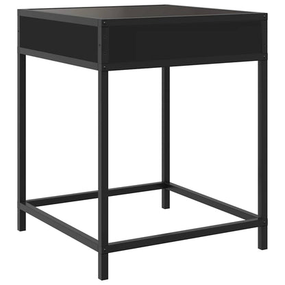 Tavolino da Salotto con LED Infinity Nero 40x40x51 cm | homemem39