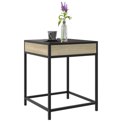 Tavolino da Salotto con LED Infinity Rovere Sonoma 40x40x51 cm | homemem39