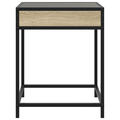 Tavolino da Salotto con LED Infinity Rovere Sonoma 40x40x51 cm | homemem39