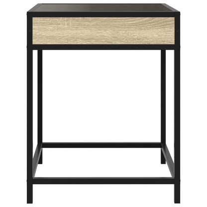 Tavolino da Salotto con LED Infinity Rovere Sonoma 40x40x51 cm | homemem39
