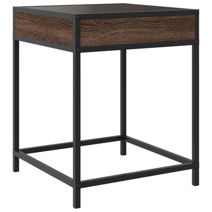 Tavolino da Salotto con LED Infinity Rovere Marrone 40x40x51 cm | homemem39