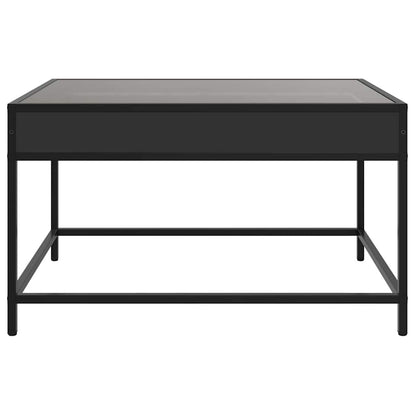 Tavolino da Salotto con LED Infinity Nero 70x50x41 cm
