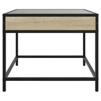 Tavolino da Salotto con LED Infinity Rovere Sonoma 70x50x41 cm | homemem39
