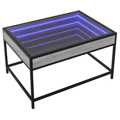 Tavolino da Salotto con LED Infinity Grigio Sonoma 70x50x41 cm | homemem39