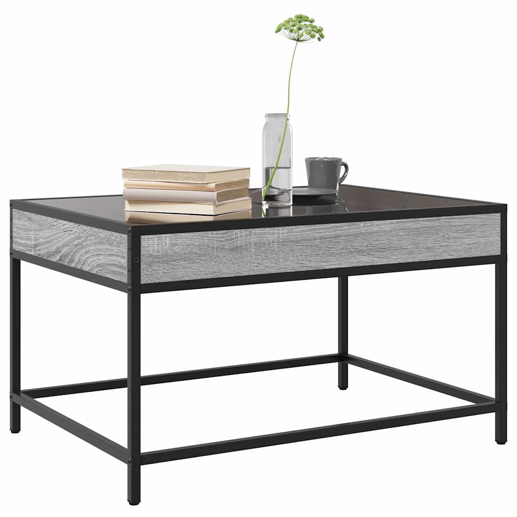 Tavolino da Salotto con LED Infinity Grigio Sonoma 70x50x41 cm | homemem39