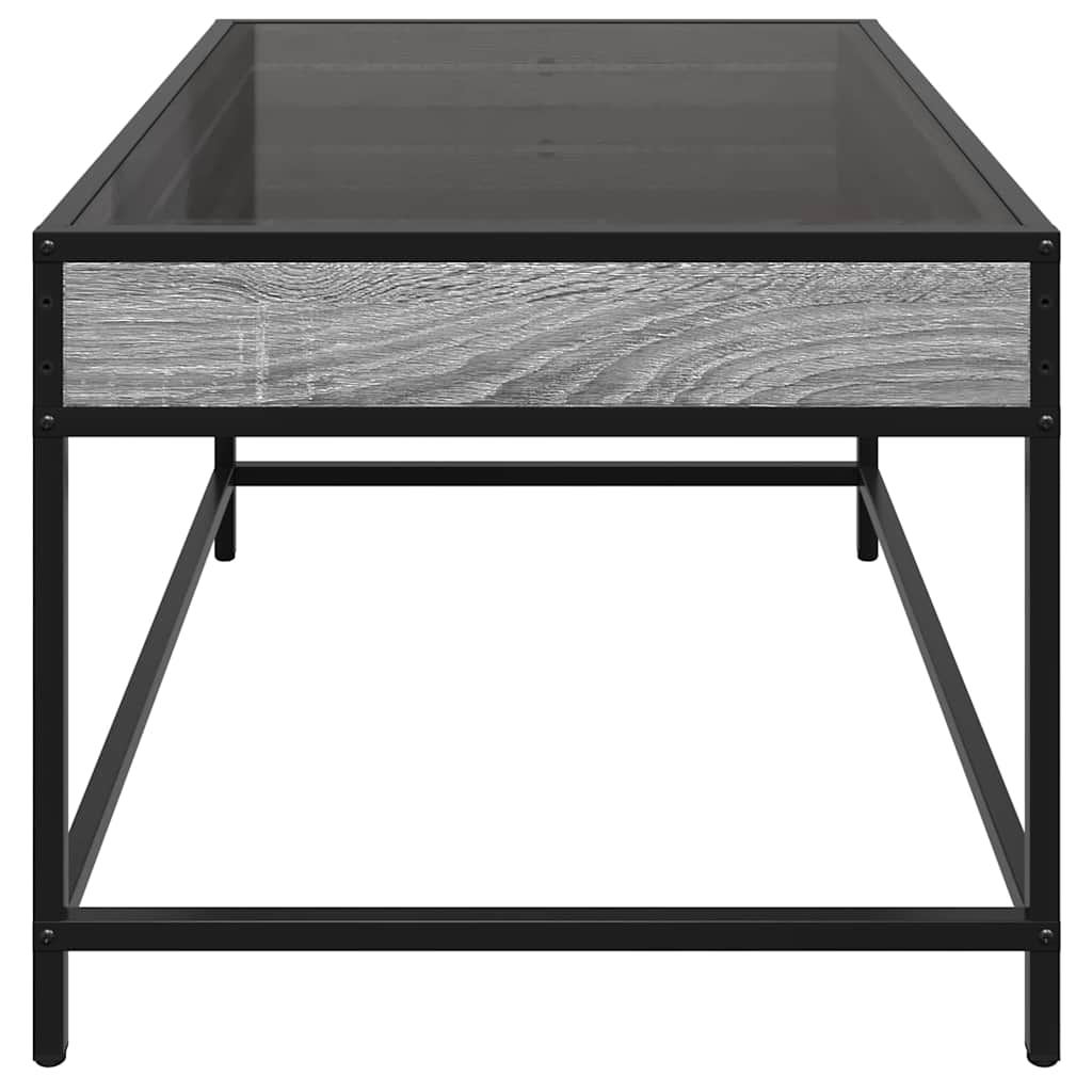 Tavolino da Salotto con LED Infinity Grigio Sonoma 70x50x41 cm | homemem39