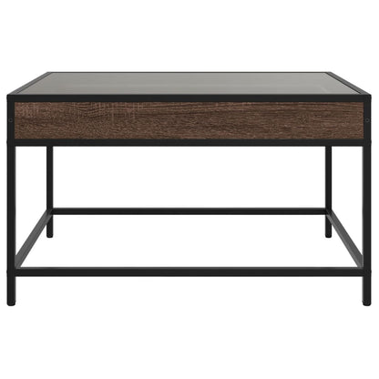 Tavolino da Salotto con LED Infinity Rovere Marrone 70x50x41 cm | homemem39
