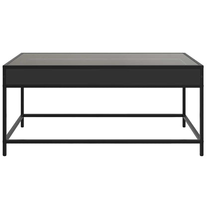 Tavolino da Salotto con LED Infinity Nero 90x50x41 cm | homemem39