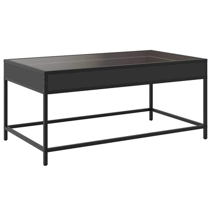 Tavolino da Salotto con LED Infinity Nero 90x50x41 cm | homemem39
