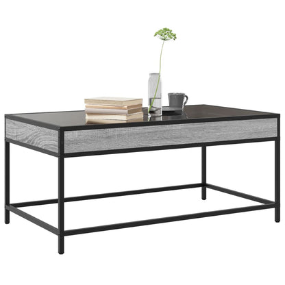 Tavolino da Salotto con LED Infinity Grigio Sonoma 90x50x41 cm