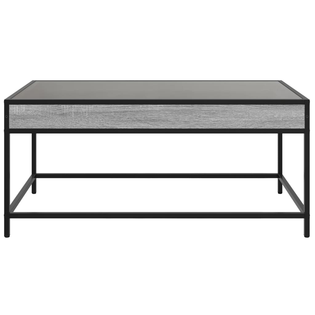 Tavolino da Salotto con LED Infinity Grigio Sonoma 90x50x41 cm | homemem39