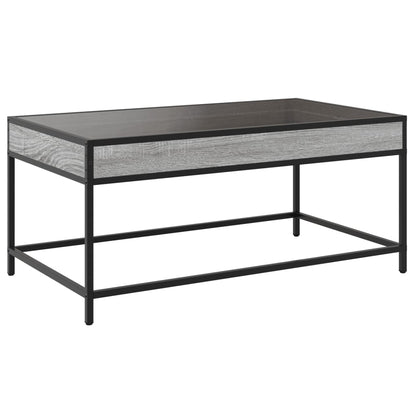 Tavolino da Salotto con LED Infinity Grigio Sonoma 90x50x41 cm | homemem39