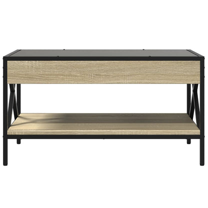 Tavolino da Salotto con LED Infinity Rovere Sonoma 70x50x38 cm