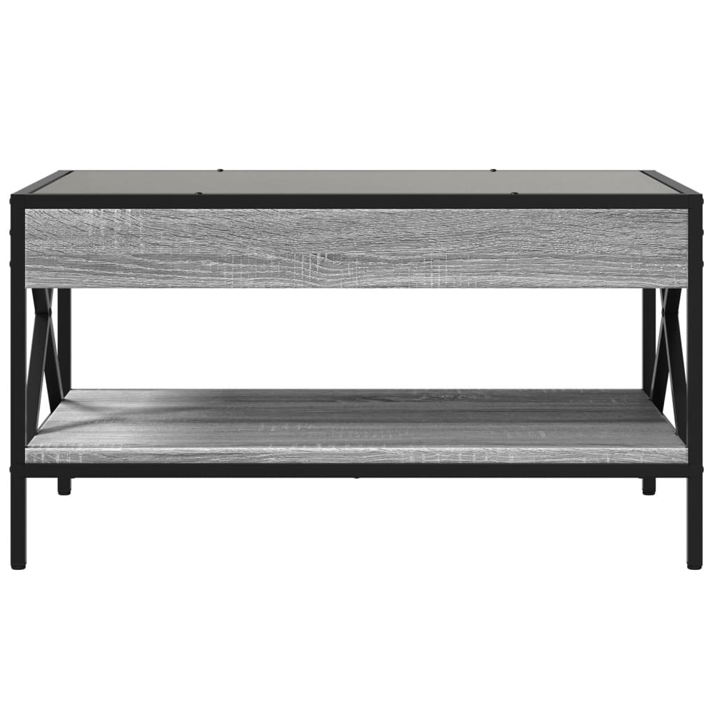 Tavolino da Salotto con LED Infinity Grigio Sonoma 70x50x38 cm | homemem39