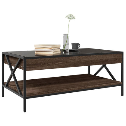 Tavolino da Salotto con LED Infinity Rovere Marrone 90x50x38 cm | homemem39