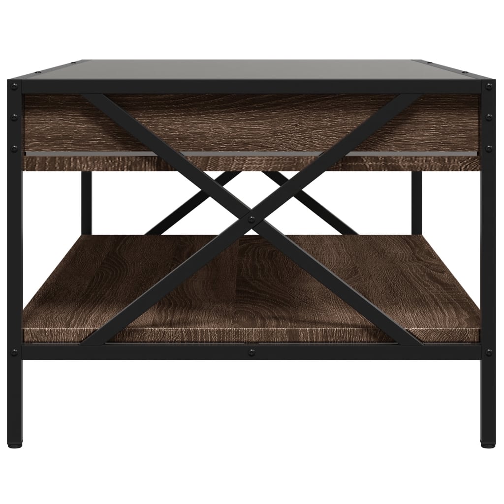Tavolino da Salotto con LED Infinity Rovere Marrone 90x50x38 cm | homemem39