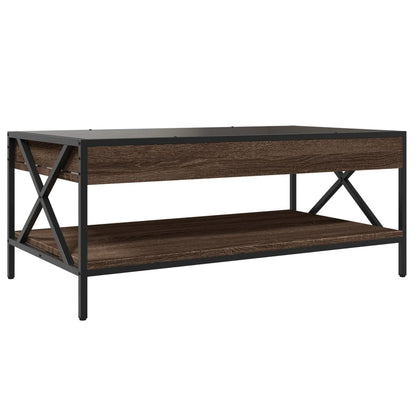 Tavolino da Salotto con LED Infinity Rovere Marrone 90x50x38 cm | homemem39
