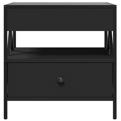 Tavolino da Salotto con LED Infinity Nero 50x50x51 cm | homemem39