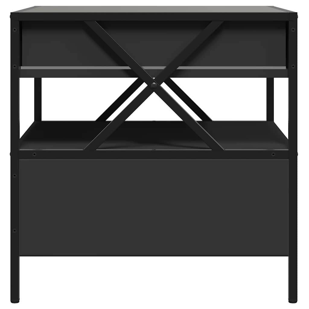 Tavolino da Salotto con LED Infinity Nero 50x50x51 cm | homemem39