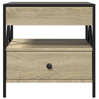 Tavolino da Salotto con LED Infinity Rovere Sonoma 50x50x51 cm | homemem39