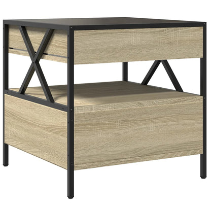 Tavolino da Salotto con LED Infinity Rovere Sonoma 50x50x51 cm | homemem39