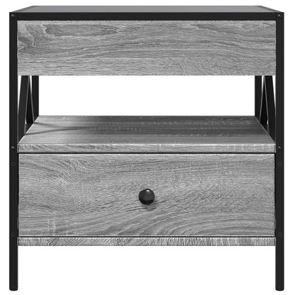 Tavolino da Salotto con LED Infinity Grigio Sonoma 50x50x51 cm | homemem39