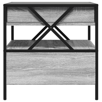 Tavolino da Salotto con LED Infinity Grigio Sonoma 50x50x51 cm | homemem39