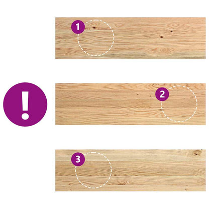 Gradini 4 pz 90x30x2 cm in Rovere Massello Non Trattato | homemem39