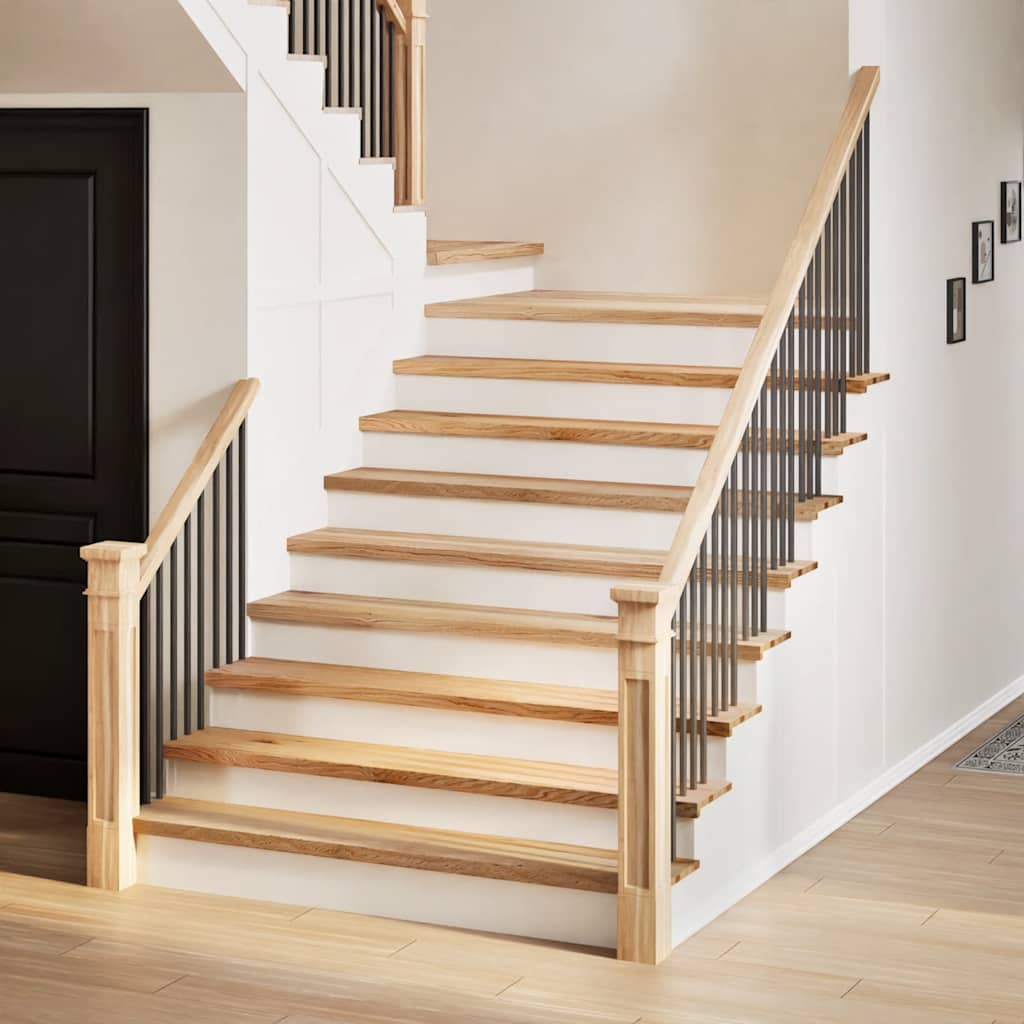 Gradini 4 pz 110x30x2 cm in Rovere Massello Non Trattato | homemem39