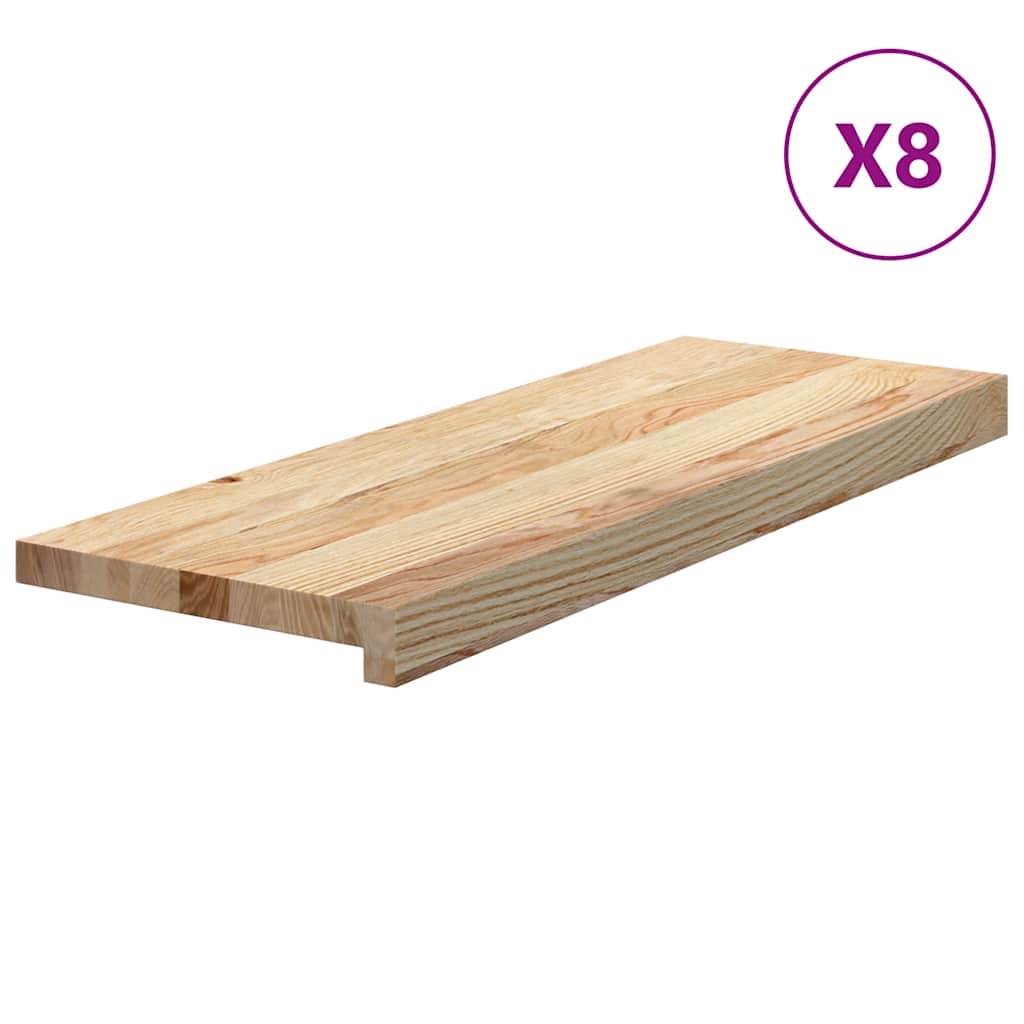 Gradini 8 pz 70x30x2 cm in Rovere Massello Non Trattato | homemem39
