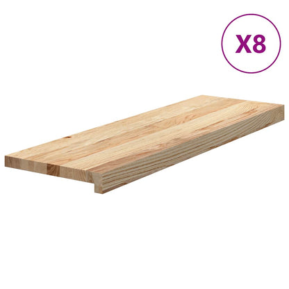 Gradini 8 pz 80x30x2 cm in Rovere Massello Non Trattato | homemem39