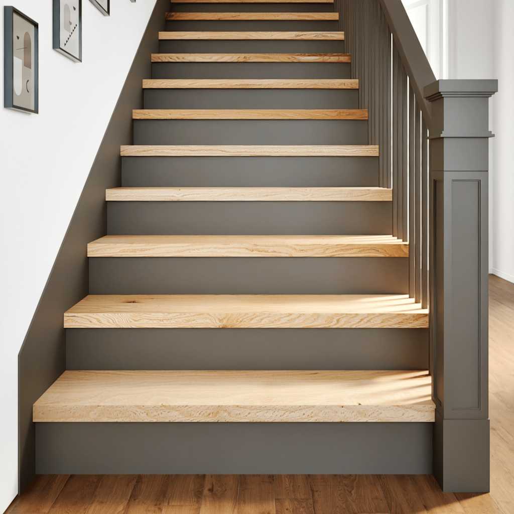 Gradini 8 pz 90x30x2 cm in Rovere Massello Non Trattato | homemem39