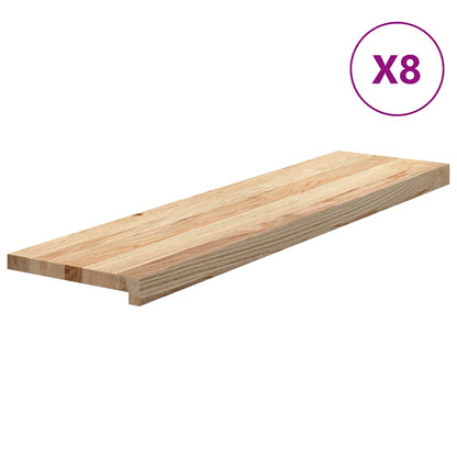 Gradini 8 pz 100x30x2 cm in Rovere Massello Non Trattato | homemem39