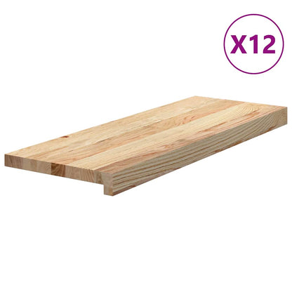 Gradini 12 pz 70x25x2 cm in Rovere Massello Non Trattato | homemem39