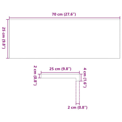 Gradini 16 pz 70x25x2 cm in Rovere Massello Non Trattato | homemem39
