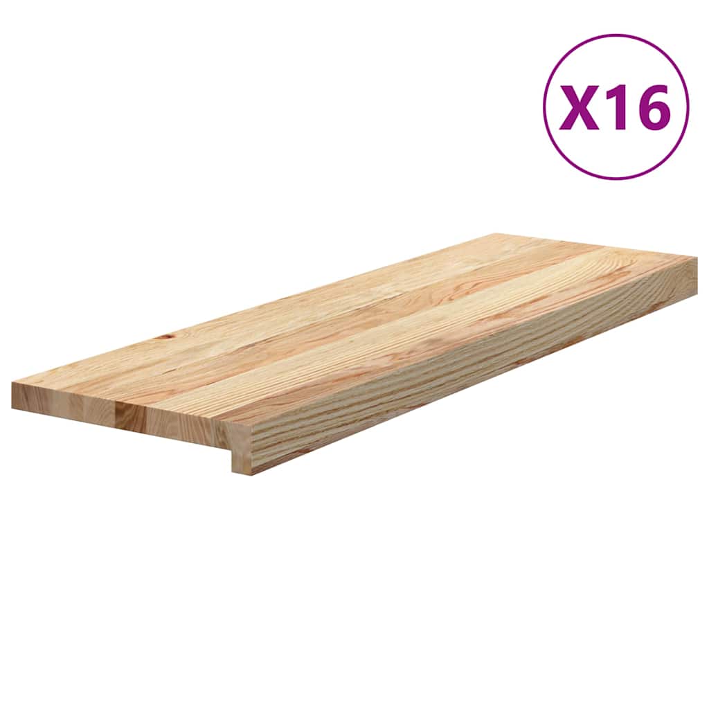 Gradini 16 pz 80x25x2 cm in Rovere Massello Non Trattato | homemem39