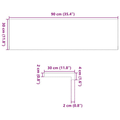 Gradini 16 pz 90x30x2 cm in Rovere Massello Non Trattato | homemem39