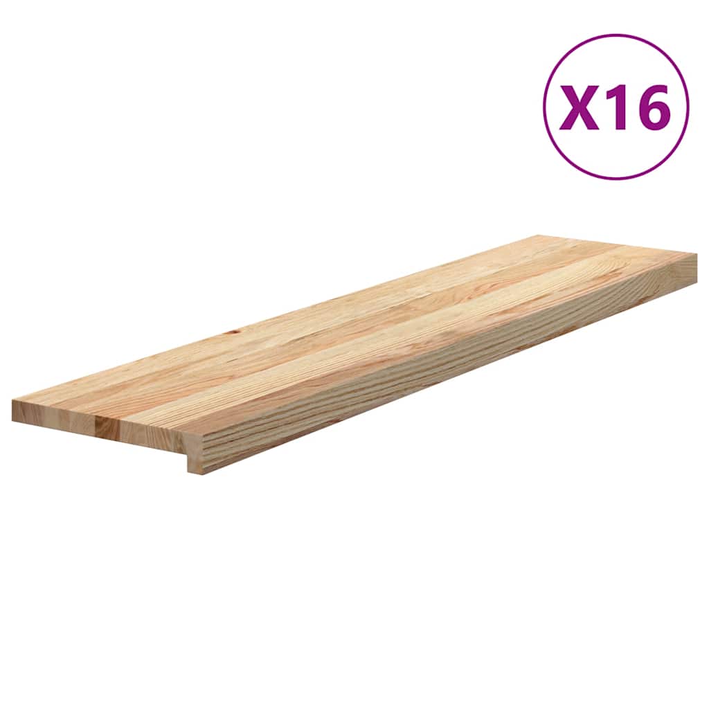 Gradini 16 pz 110x30x2 cm in Rovere Massello Non Trattato | homemem39
