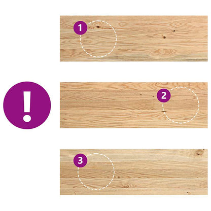 Gradini 20 pz 80x25x2 cm in Rovere Massello Non Trattato | homemem39